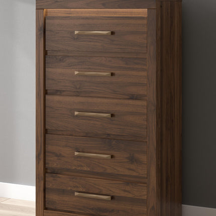 Janfyn - Five Drawer Chest - Brown