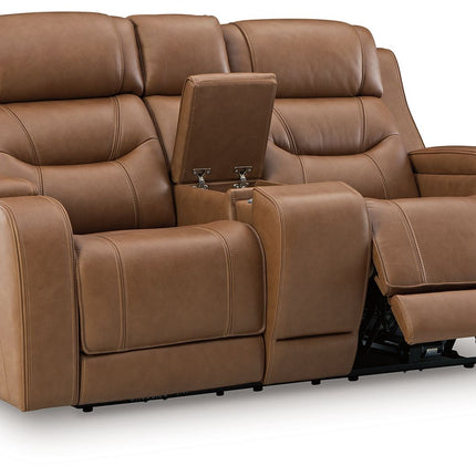 Knightington - Power Reclining Loveseat With Audio Seating
